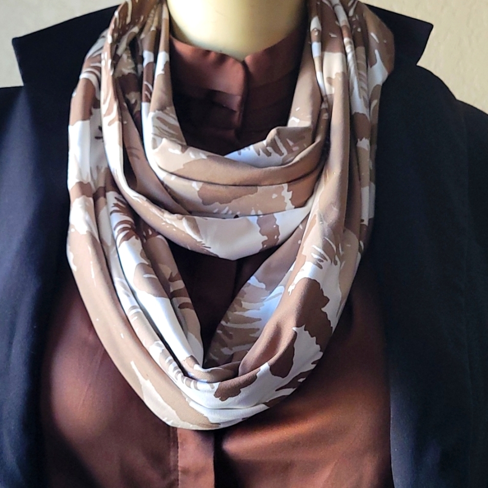 Infinity scarf forest long stretch thick